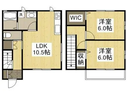 エルシス駅南(2LDK/1階)の間取り写真