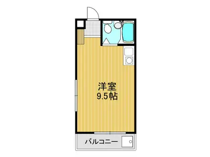 喜志マンション(ワンルーム/3階)の間取り写真