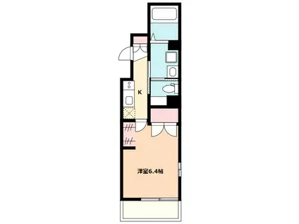 エリシオン柿の木坂(1K/3階)の間取り写真