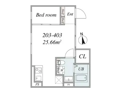 THE TRIAS ITABASHI(1LDK/4階)の間取り写真