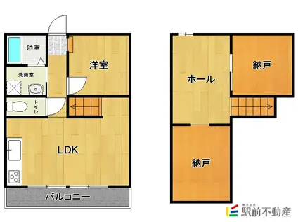 ボン・メゾン(1LDK/2階)の間取り写真
