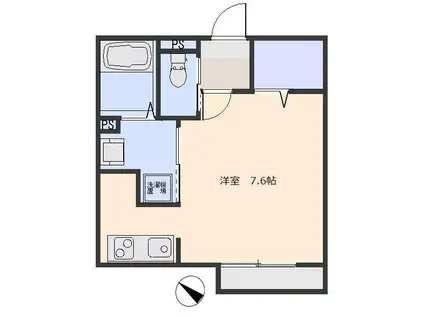 JR武蔵野線 東川口駅 徒歩8分 2階建 築14年(1K/2階)の間取り写真