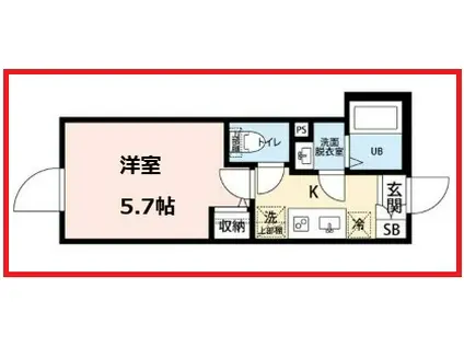 ザマチヤコート(1K/1階)の間取り写真