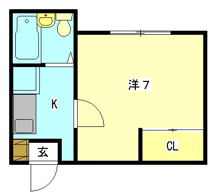メゾンフェニックス III(1K/1階)の間取り写真