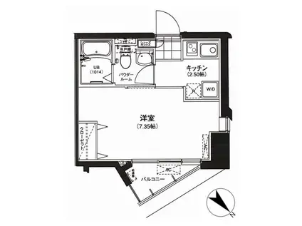 サウンドおしあげ(1K/9階)の間取り写真