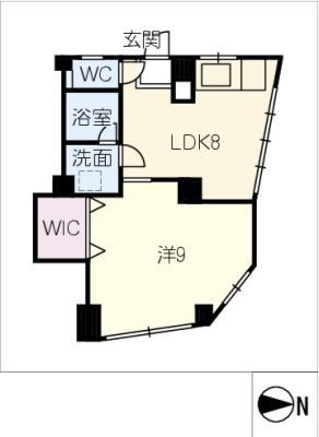 大横ビル(1LDK/4階)の間取り写真