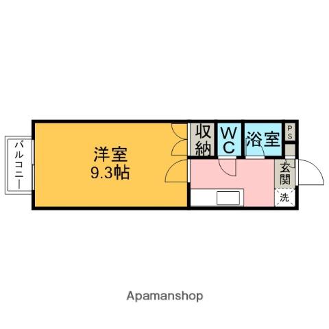 オーパス・21(1K/1階)の間取り写真
