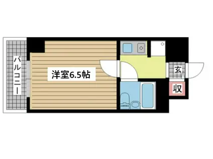 ライオンズマンション三宮フラワーロード(1K/6階)の間取り写真