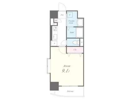 TSマンション(1K/6階)の間取り写真