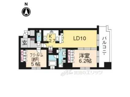 リーガル京都烏丸御池(1LDK/11階)の間取り写真