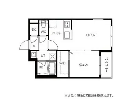 グランドサクセスルッソ(1LDK/2階)の間取り写真