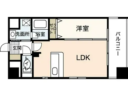 エトゥール古江駅前(1LDK/4階)の間取り写真