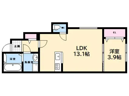 DR.くれは玖波(1LDK/1階)の間取り写真