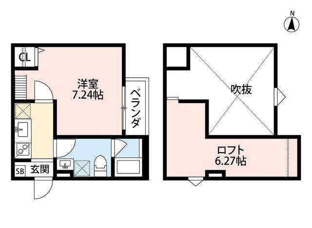 スリーズ長瀬(1K/1階)の間取り写真
