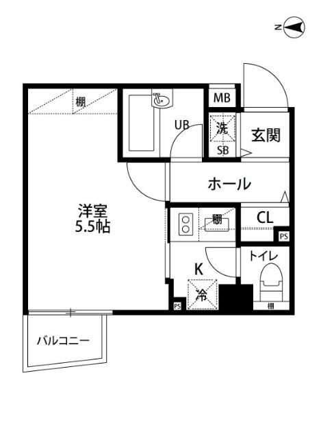 ブライズ新宿中井(ワンルーム/3階)の間取り写真