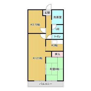 リアライズ竜田町(2LDK/5階)の間取り写真