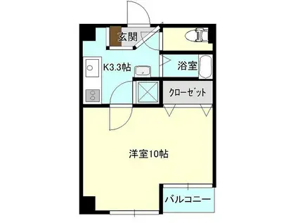 BETTER R本町通(1K/4階)の間取り写真