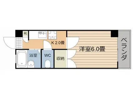 エントピア鴨池第11(1K/3階)の間取り写真