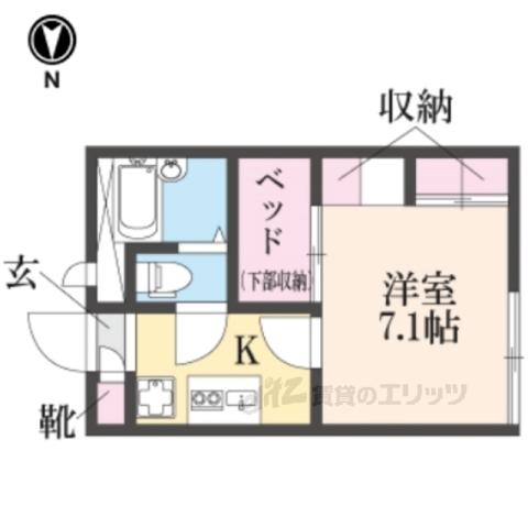 レオパレスK・K(1K/2階)の間取り写真