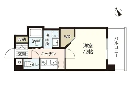 コンフォート楠木(1K/5階)の間取り写真