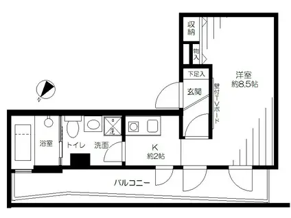 麹町エイチティーズ(ワンルーム/7階)の間取り写真