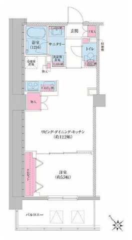 レジディア荻窪III(1LDK/4階)の間取り写真