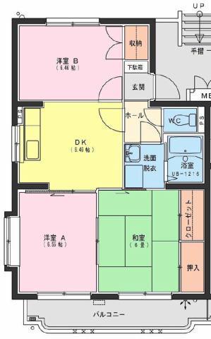 ジェネシス大島C(3DK/3階)の間取り写真