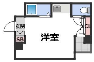SG第2グローバルハイツ(ワンルーム/3階)の間取り写真