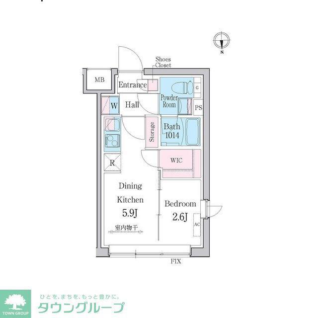 デュオメゾン都立大学(1DK/4階)の間取り写真