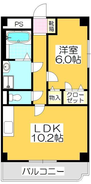 PEACEHOUSE MIII(1LDK/5階)の間取り写真
