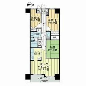 エトワール泉中央(3LDK/1階)の間取り写真