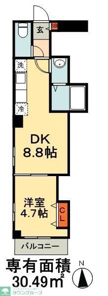 プレゾンアトワ(1LDK/2階)の間取り写真