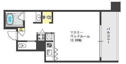 ザ タワー大阪レジデンス(ワンルーム/7階)の間取り写真