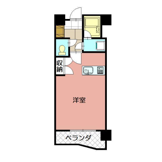 サンラビール小倉(ワンルーム/2階)の間取り写真