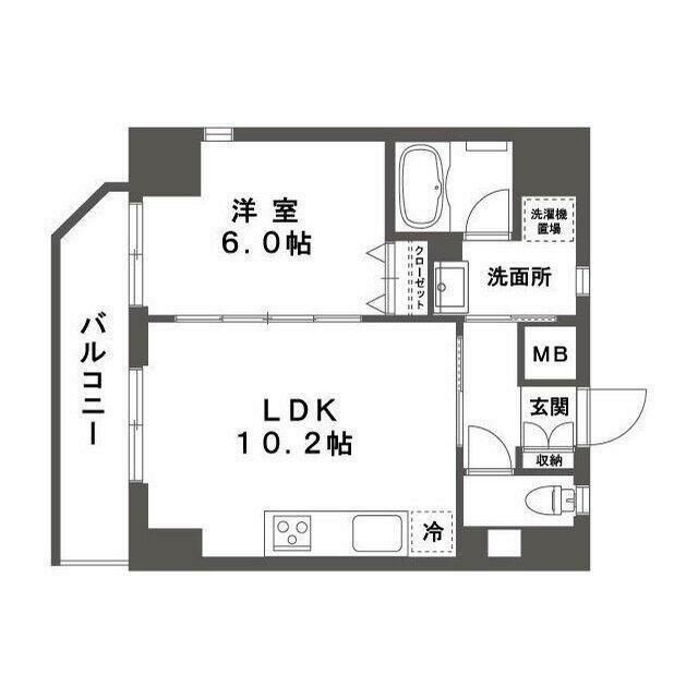 エシュレ湘南(1LDK/3階)の間取り写真