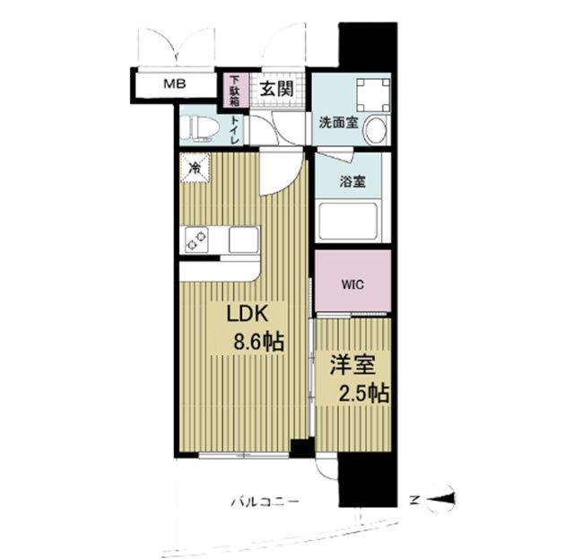 セレニテ中崎町リアン(1LDK/12階)の間取り写真