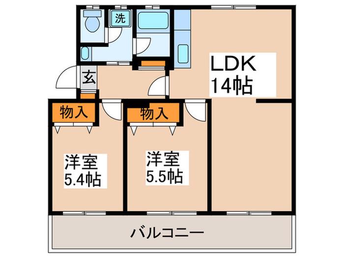 豊ロイヤルマンション(2LDK/4階)の間取り写真