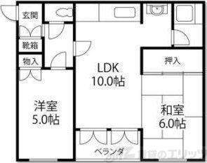 アパルトマンK(2LDK/3階)の間取り写真