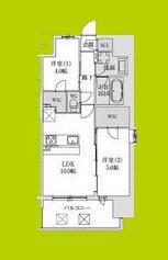 スプランディッド大阪イースト(2LDK/12階)の間取り写真