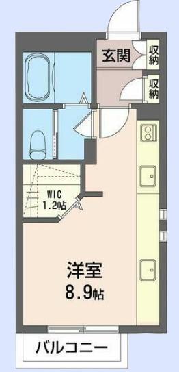 クリンゲル(ワンルーム/2階)の間取り写真