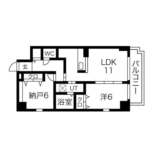 スローハス コート(1SLDK/2階)の間取り写真