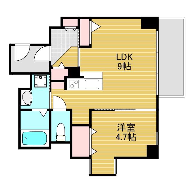イーストコア新大阪(1LDK/8階)の間取り写真