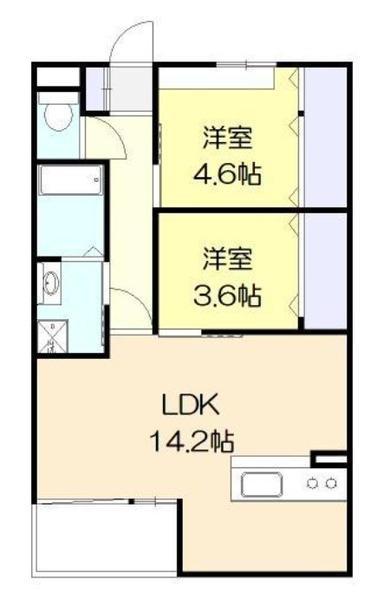ALTE MEISTER REO(2LDK/1階)の間取り写真
