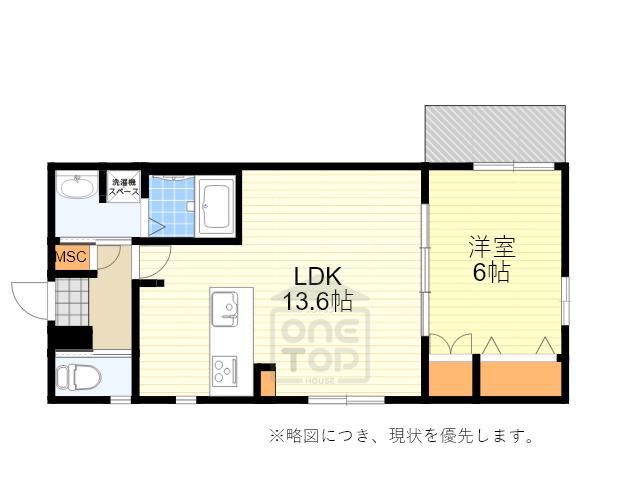 GRASMERE ノース(1LDK/2階)の間取り写真