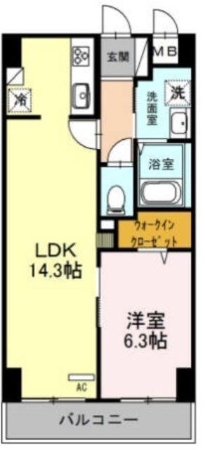 グランチェスタ(1LDK/2階)の間取り写真