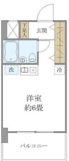 プラスワン横浜(ワンルーム/11階)の間取り写真