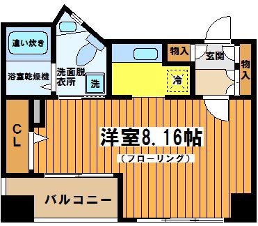 SOLATIO(1K/2階)の間取り写真
