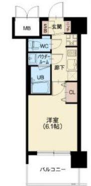 プレサンス神崎川ファインブレス(1K/6階)の間取り写真