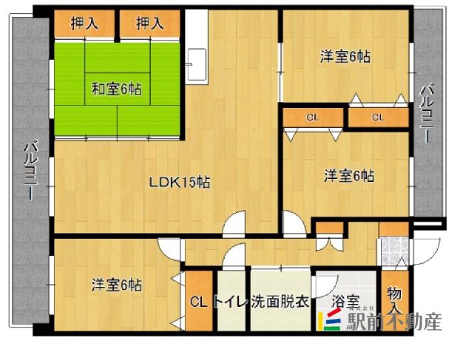パディフィールドM(4LDK/6階)の間取り写真