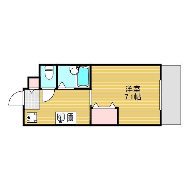 グランメール東淀川(1K/3階)の間取り写真